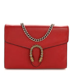 Calfskin Mini Dionysus Chain Wallet Hibiscus Red