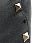 Vitello Calfskin Small Rockstud Flip-Lock Messenger Bag Black