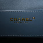Suede Quilted Medium Chanel 25 Handbag Blue