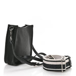 Vitello Daino Soft Mini Hobo Messenger Bag Black
