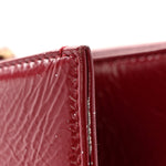 Shiny Aged Calfskin Shopping Bag Red