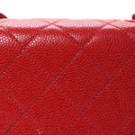 Caviar Quilted Mini Incognito Square Flap Red