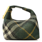 Canvas Knitted Check Mini Peg Duffle Bag Ivy