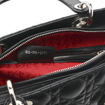 Lambskin Cannage Large Lady Dior Black