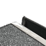 Glitter Fabric Erica Chain Clutch  Anthracite