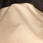 Pebbled Calfskin Large Alix Padlock Zip Hobo Bag Dark Brown