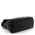 Lambskin Quilted Small Loulou Puffer Monogram Chain Satchel Black