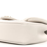 Shiny Caviar Mini Preppy Coco Shoulder Bag White