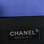 Calfskin Quilted Medium Boy Flap Blue