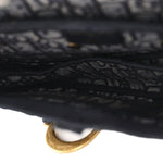 Oblique Embroidered Saddle Bag Blue