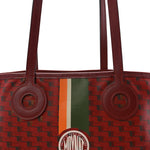 Grained Calfskin Canvas 1920 Oh! Tote Ruban GM Madder Bronze