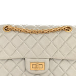 Metallic Goatskin Quilted 2.55 Reissue Mini Flap Silver