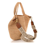 Raffia Mini Slit Tote Bag Natural Tan
