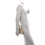Snakeskin Mini Lady Dior Beige Gold