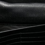 Grain De Poudre Matelasse Chevron Monogram Chain Wallet Black
