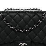 Caviar Quilted Jumbo Single Flap Black
