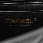 Lambskin Quilted Mini Rectangular Flap Black