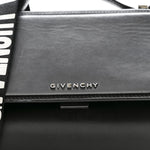 Calfskin Mini Pandora Box Logo Strap Crossbody Bag Black