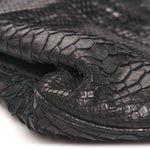 Snakeskin Rock and Chain Hobo Black