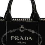 Canapa Small Logo Tote Black Talco