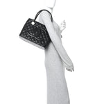 Caviar Quilted Medallion Tote Black