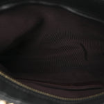 Lambskin Chain Frame Shoulder Bag Black