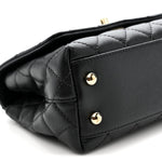 Caviar Quilted Extra Mini Coco Handle Flap Black