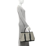 Toile Negonda Garden Party 36 MM Tote Black Ecru