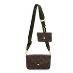 Monogram Felicie Strap & Go Kaki