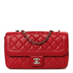 Lambskin Medium Coco Rider Flap Red