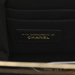 Tweed Quilted Kiss Lock Clutch Black