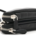 Nappa Soft Padded Mini Triangle Crossbody Pouch Black