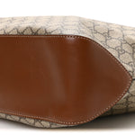 GG Supreme Monogram Large Linea A Hobo Light Brown