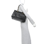 Caviar Quilted Grand Shopping Tote GST Black