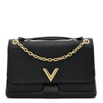 Monogram Cuir Plume Ecume Very Chain Bag Black