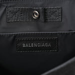 Canvas Pierced Army Messenger Bag Black