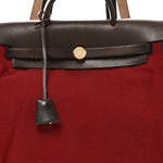Toile Vache Calfskin Herbag 30 PM Backpack Orange Red