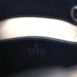 GG Supreme Monogram Textured Dollar Calfskin Mini Retro Interlocking G Tote Bag Beige Blue