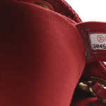 Calfskin Quilted Small CC Chain Accordion Tote Red