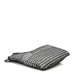 Raffia Effect Linen Logo Ivy Bag Black Natural