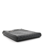 GG Supreme Monogram Appia Calfskin Web Flat Messenger Bag Black Grey