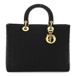 Nylon Cannage Large Lady Dior Black