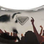Spazzolato Concert Printed Cleo Shoulder Bag Argento