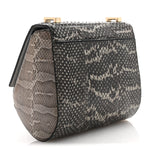 Elaphe Mini Pandora Box Crossbody Bag Beige