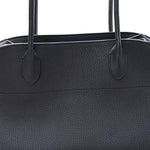 Matte Grained Calfskin Margaux Shoulder 12 Marine