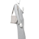 Soft Grained Calfskin Small Sangle Bucket Bag Light Taupe