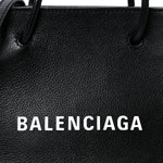 Calfskin Logo XXS Shopping Tote Black