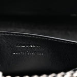 Suede Small Monogram Stone Studded Kate Satchel Black Turquoise Coral