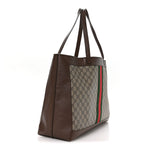 GG Supreme Monogram Web Ophidia Tote Brown