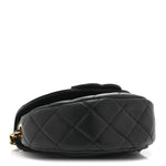 Caviar Quilted Mini Messenger Flap Black